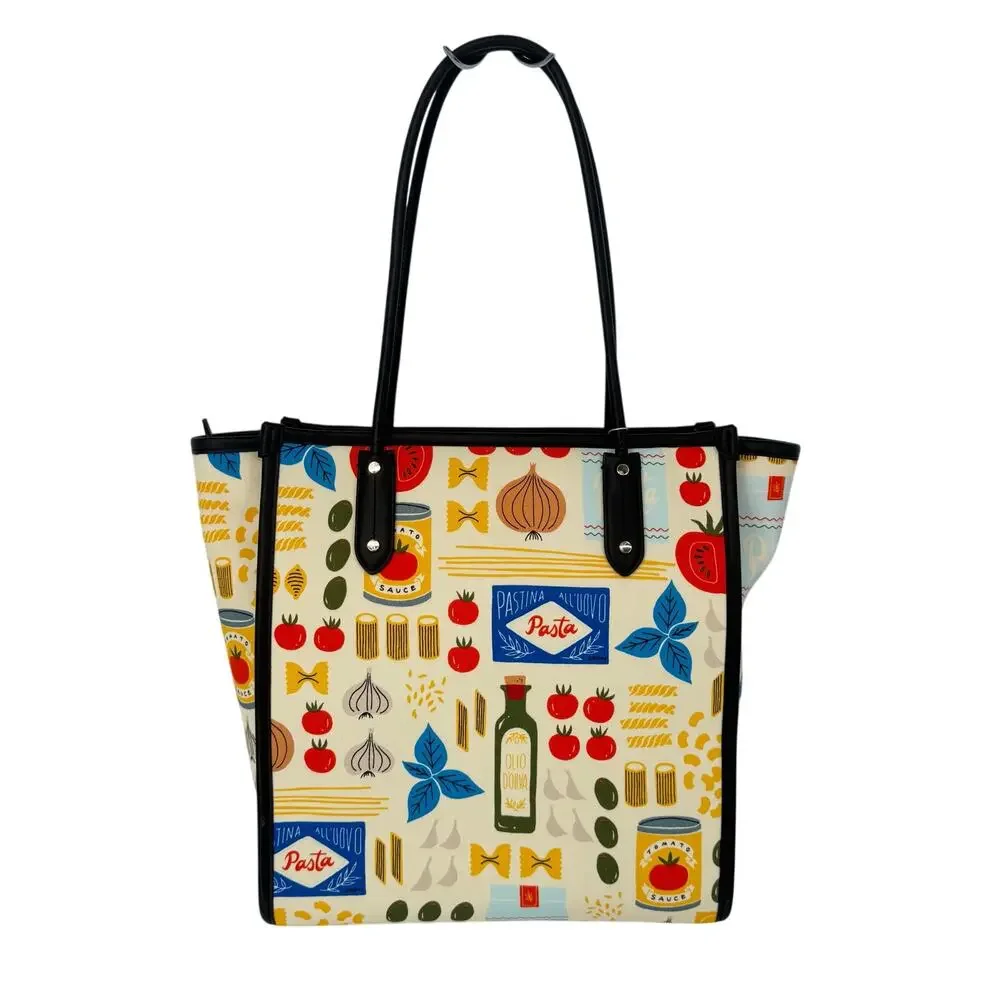 KATE SPADE Italian Pasta Tomato Novelty Tote Bag Mangia North South Zip Top